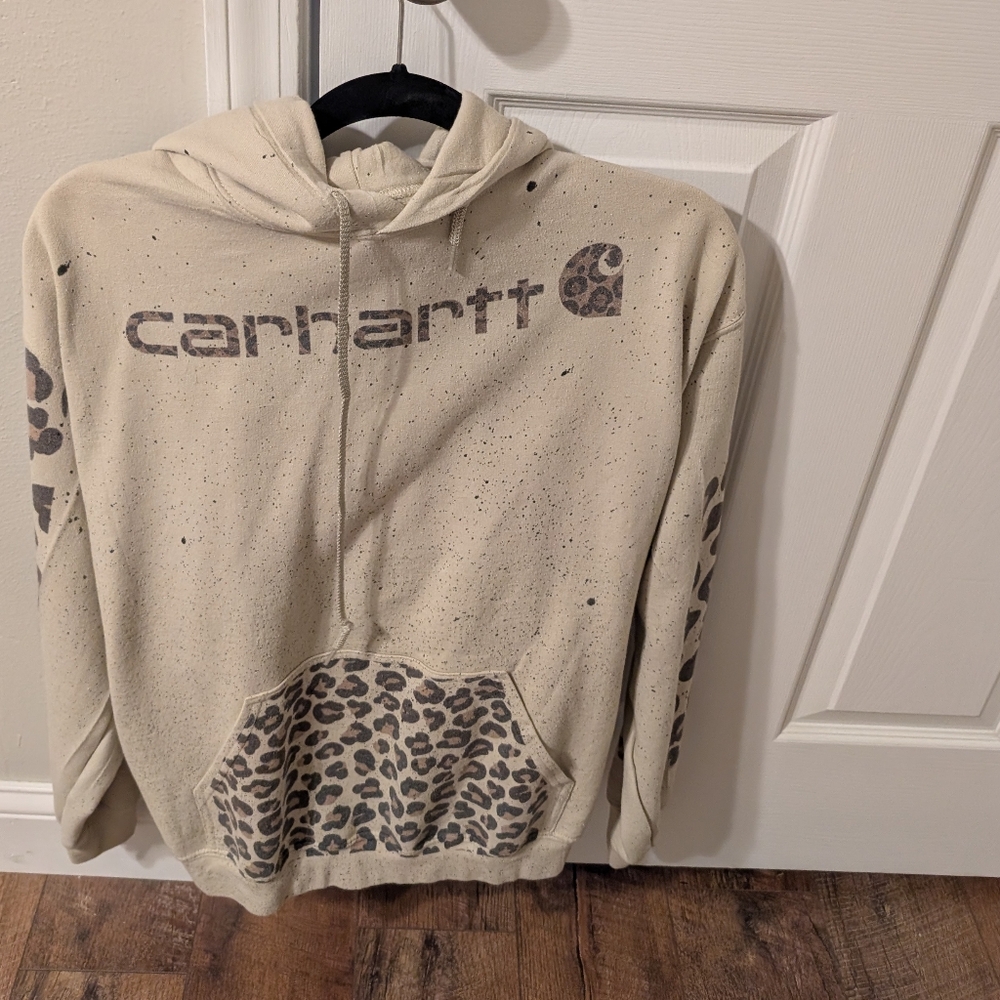 Gildan Beige Hoodie with Speckled Design